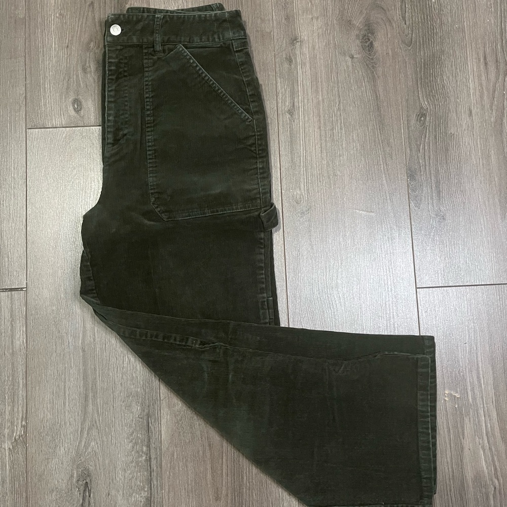 Green Corduroy Carpenter Pants